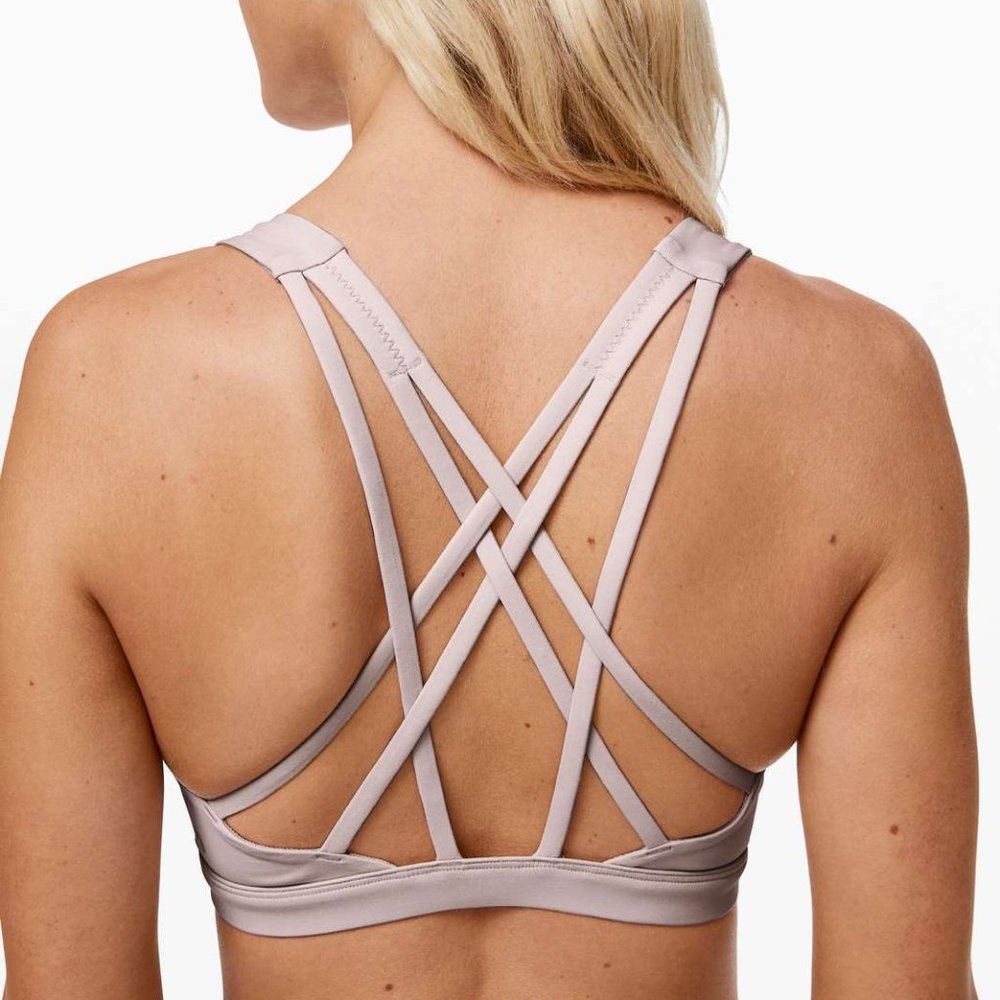 Free to Be Serene Bra in Pink Bliss by lululemon